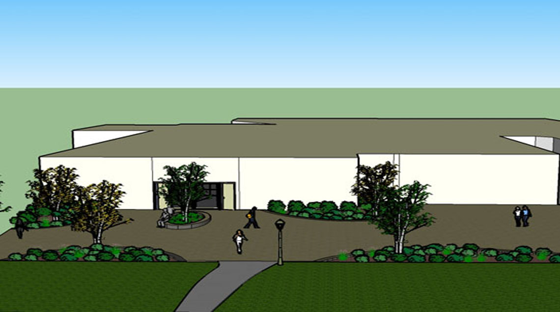 הדמיה של הכניסה לחדר האוכל.